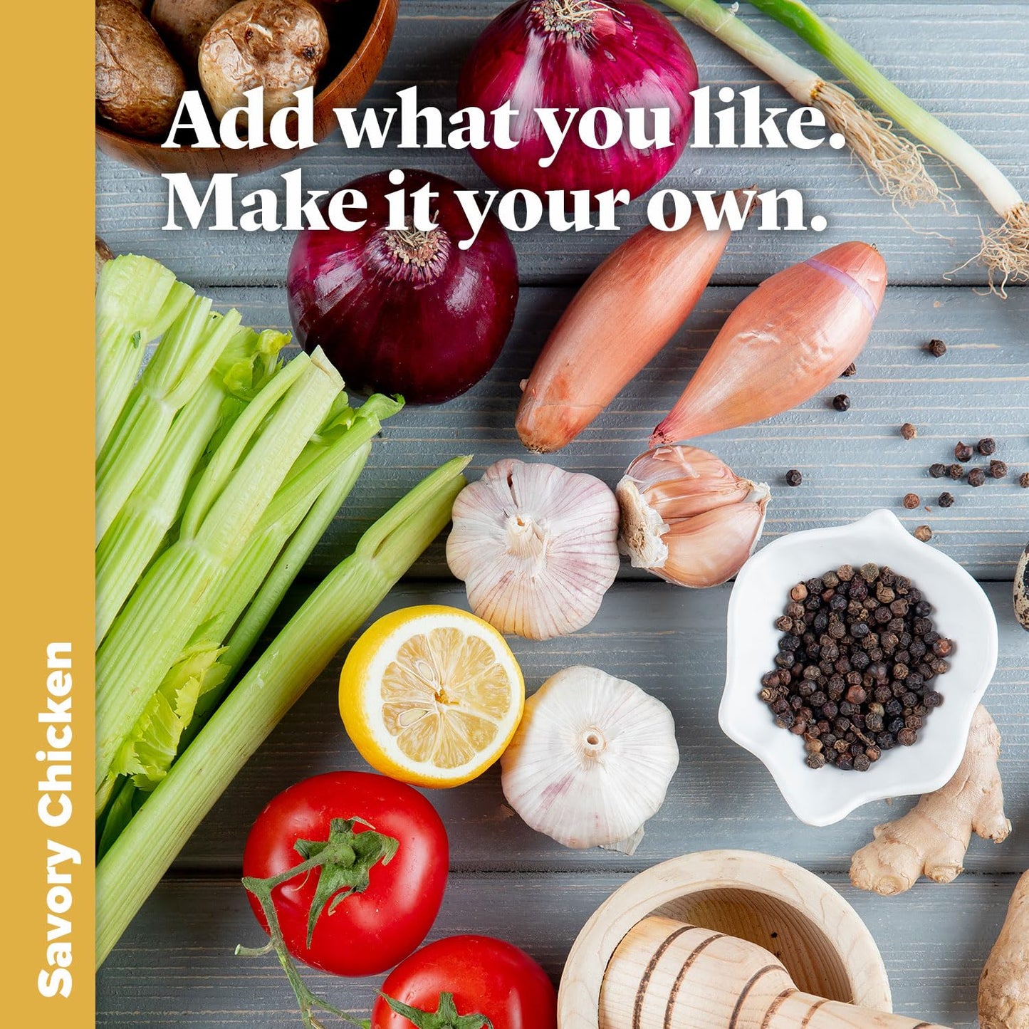 Keto Chow Savory Chicken | Keto Soup Base Powder | Nutritionally Complete | Low Carb | Protein Rich | You Choose The Fat | Singl