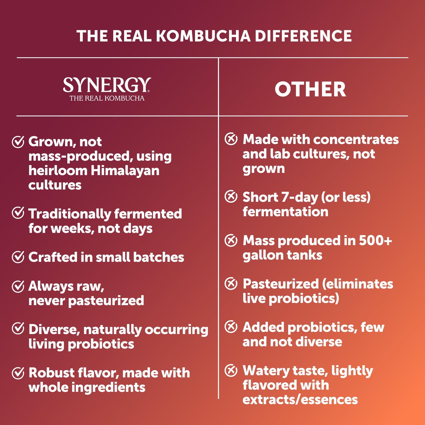 SYNERGY The Real Kombucha - Blood Orange - 16 fl oz Bottle - Raw Probiotic Drink for Gut Health and Immune Support