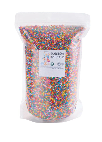 RAINBOW SPRINKLES 6lbs; Dairy Free, Gluten-free, Egg Free, Vegan, Nuts Free, Kosher, Sprinkle Medley Mix, For Baking, Decorating