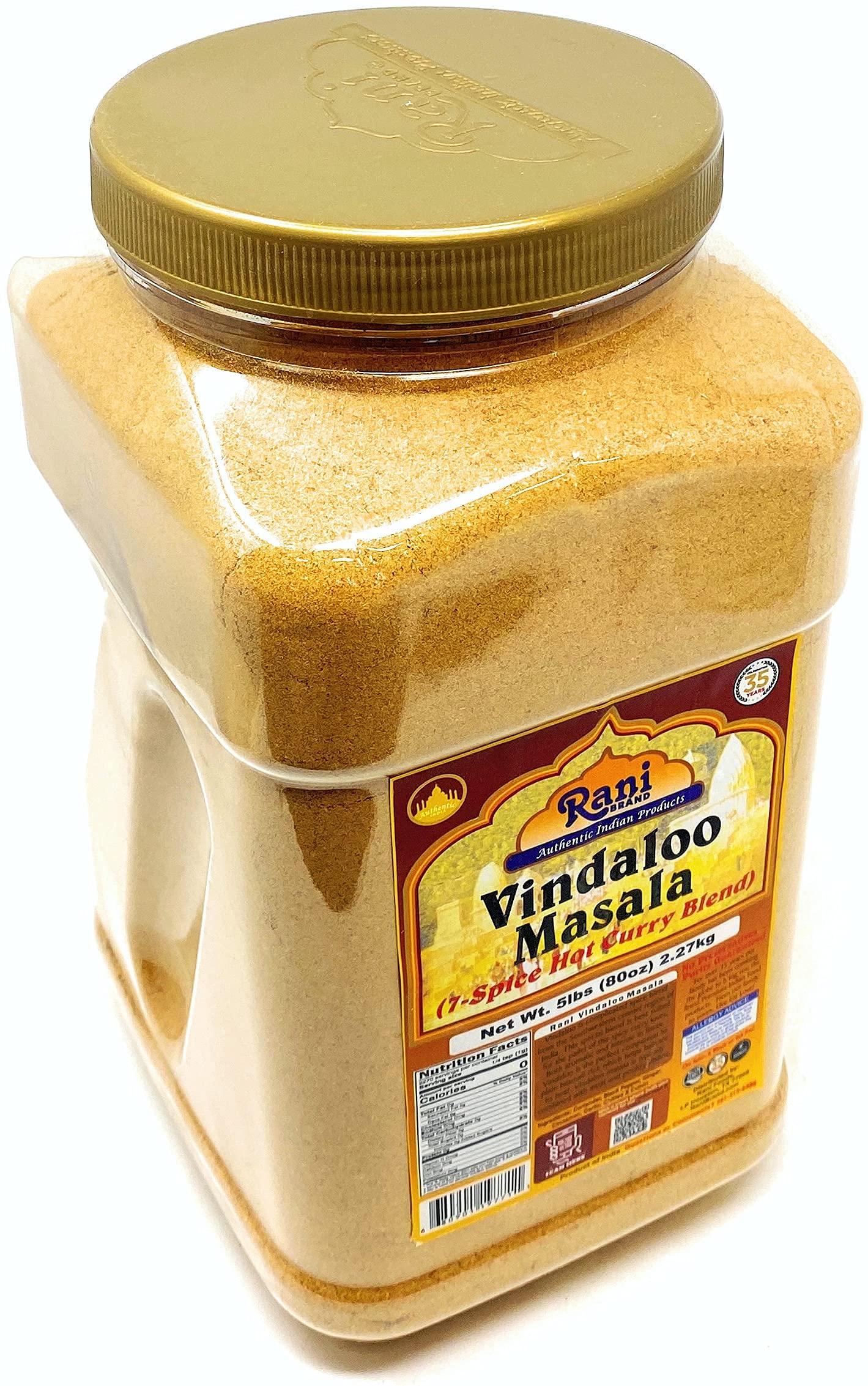 Rani Vindaloo Curry Masala Spice Blend, 80oz (5lbs), All Natural, Salt Free, Vegan, Gluten Friendly, NON-GMO, Indian Origin