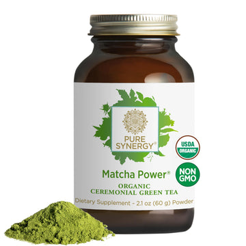 Pure Synergy Matcha Power | Organic Matcha Powder | Ceremonial Grade Japanese Matcha Green Tea Powder | For Enhanced Energy & Al