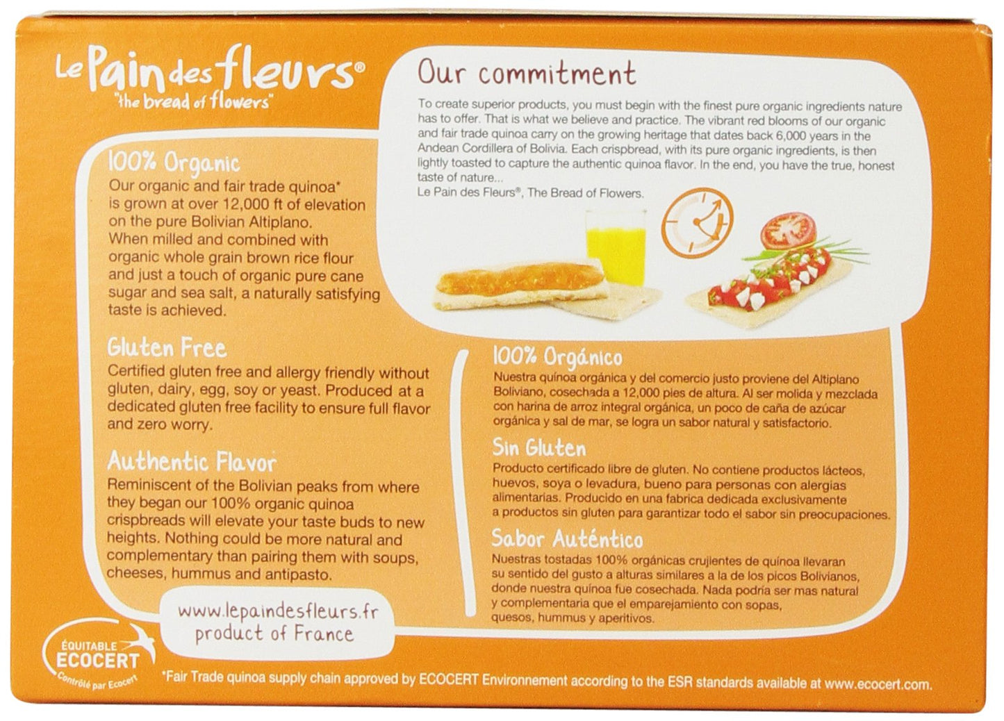 Le Pain Des Fleurs Crispbread, Quinoa, 5.3 Ounce