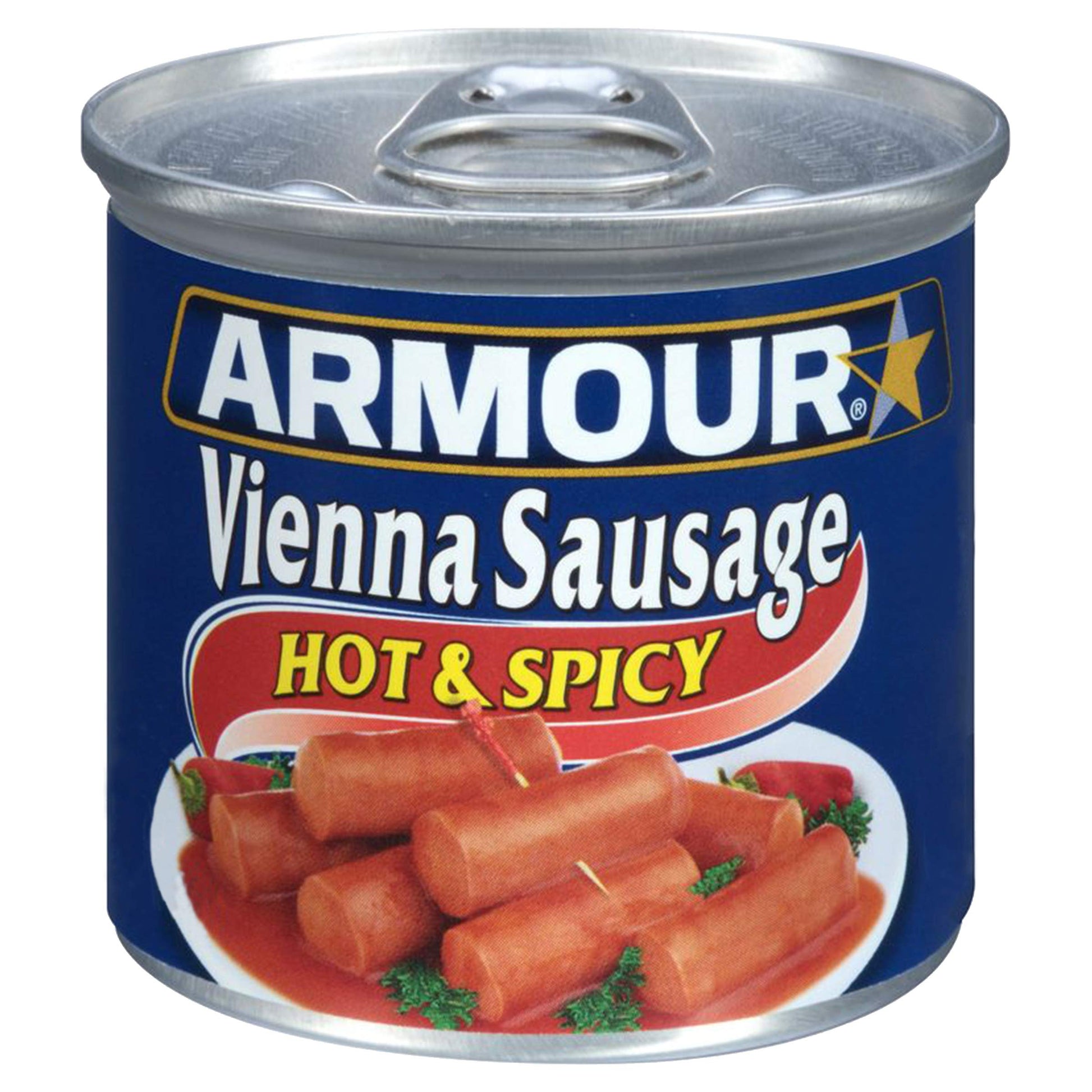 Armour Star Vienna Sausage, Hot & Spicy Flavored, Canned Sausage, 4.6 Ounce (Pack Of 24)