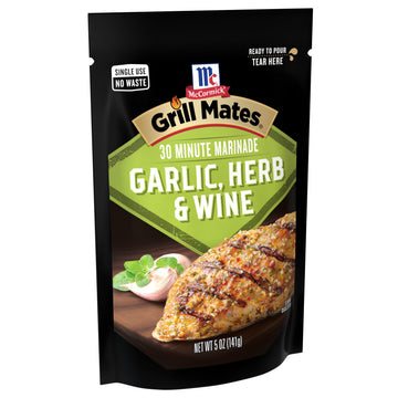 McCormick Grill Mates Garlic, Herb & Wine Marinade, 5 oz, Pack of 6, Brown