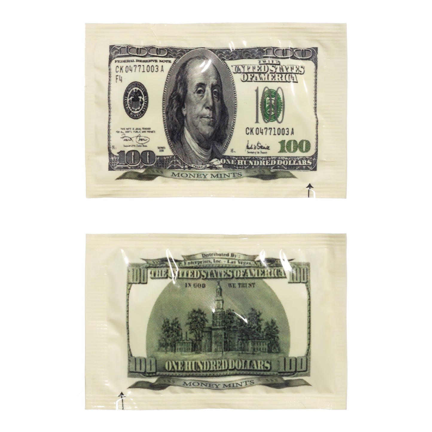 Candy Envy - Money Mints - 100 Pack, 2 Mints Per Pack - Spearmint Flavored, Individually Wrapped