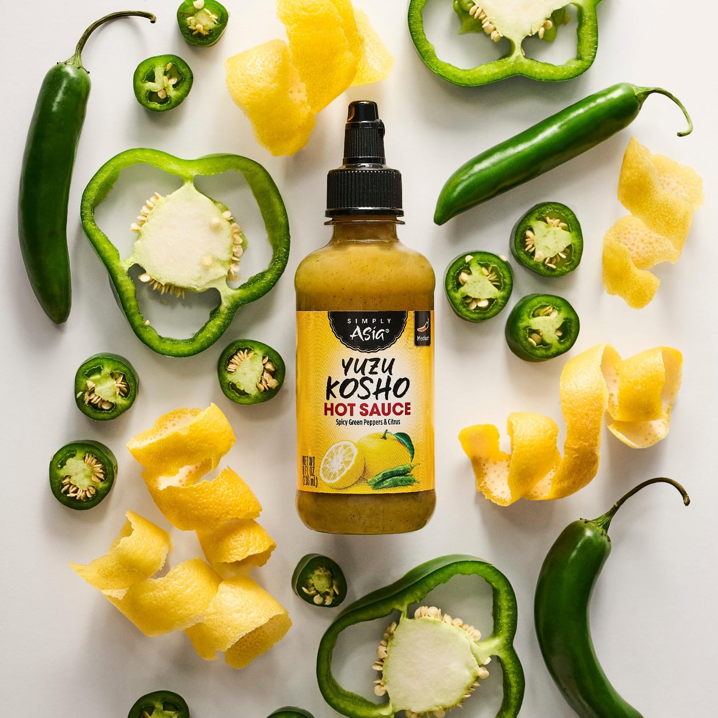 Simply Asia Hot Sauce Yuzu Kosho Citrus Heat for Rice Sushi Sashimi 8 fl oz