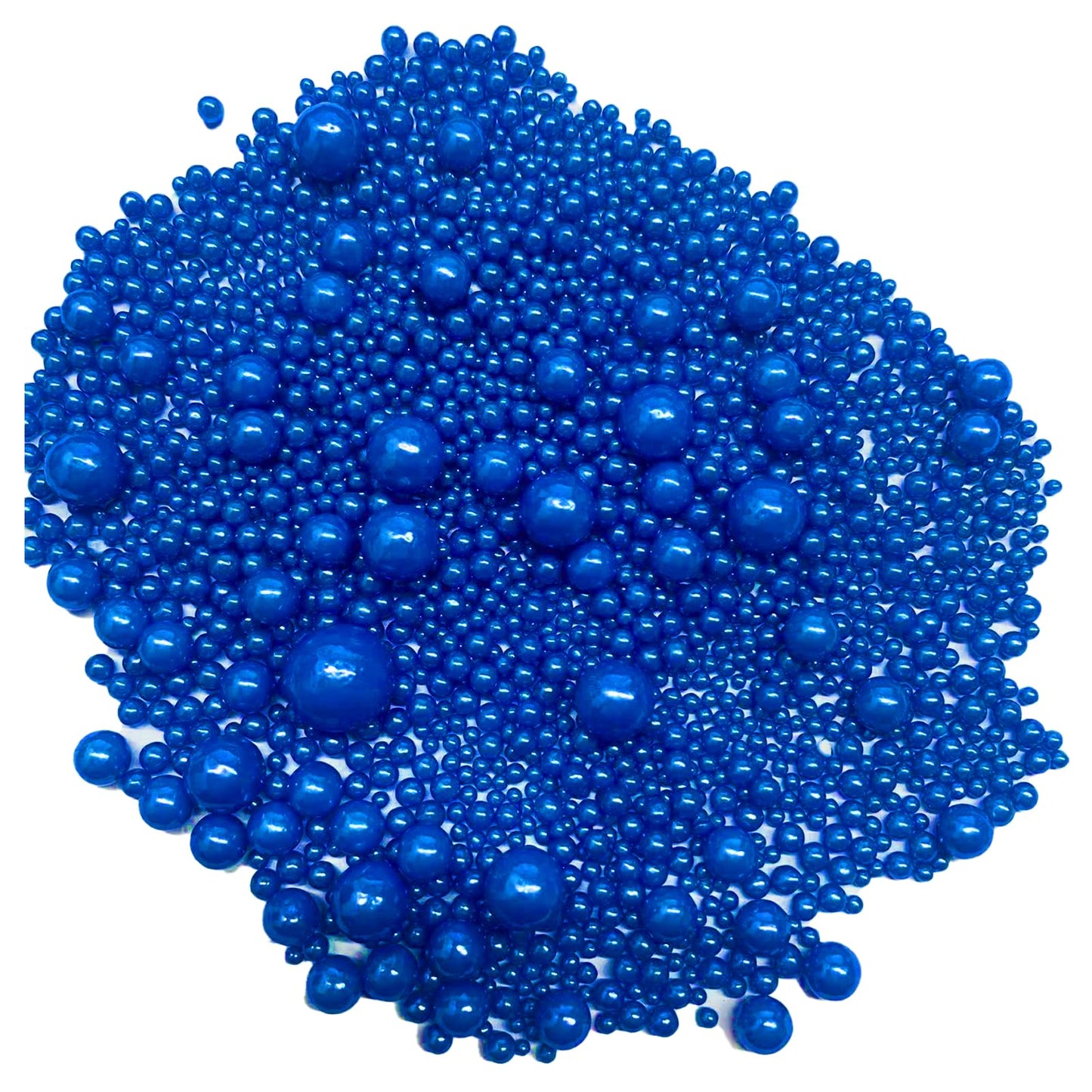 Sentovac Royal Blue Pearl Sprinkles Edible Sugar For Cake Decorating Fancy Sprinkles Cake Topper Cupcake Cookie Baking Decorations Halloween Christmas Valentine'S Day Wedding Supplies
