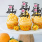 24 Pcs Cow Oh Baby Cupcake Toppers Glitter Farm Animals Oh Baby Cow Cupcake Picks Gender Reveal Theme Baby Shower Kids Boys Girl