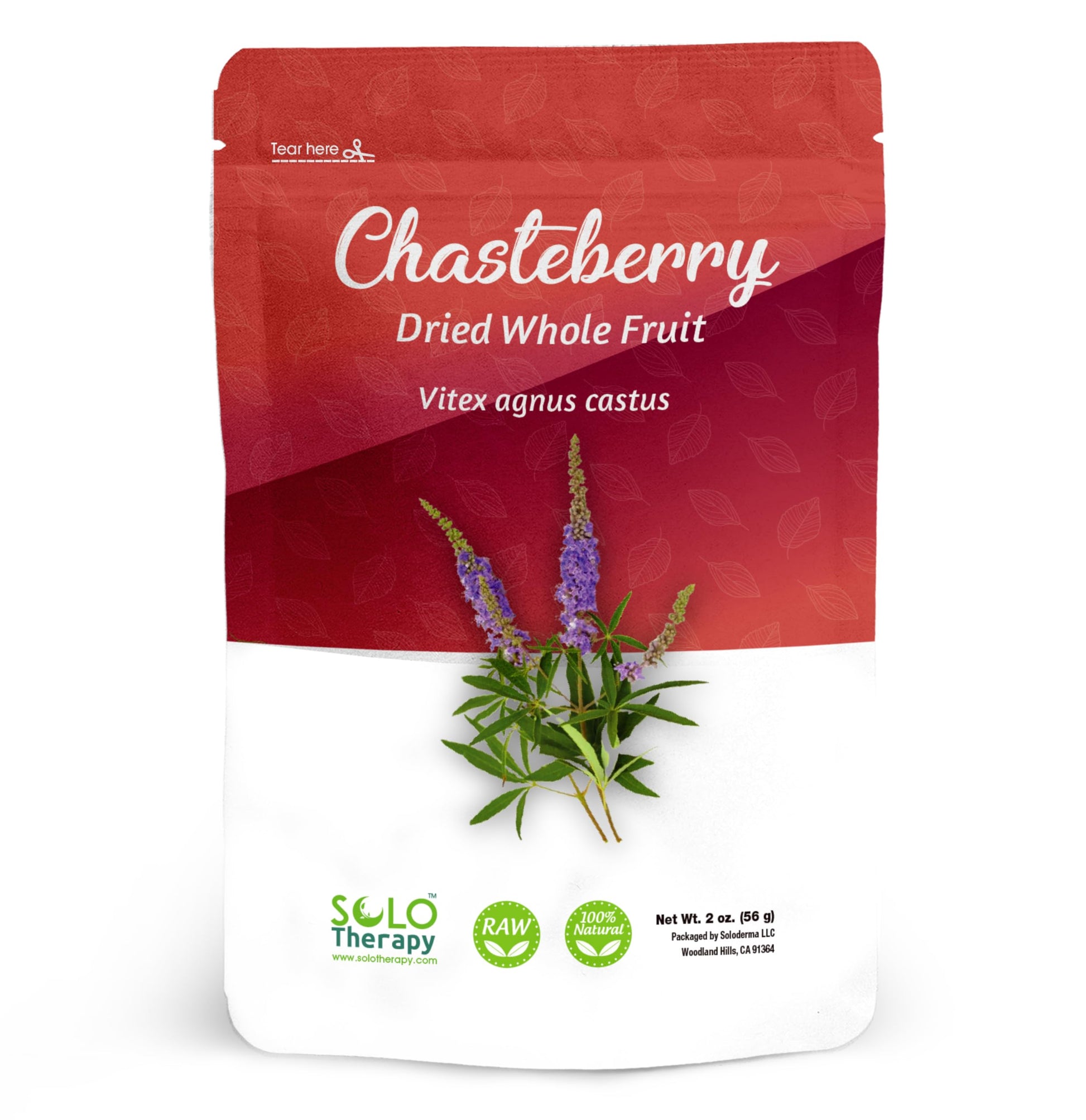Chasteberry Vitex Herbal Tea 56 Grams- Chasteberry Dried Fruits - Resealable Bag - 56 Grams - Premium Quality (Chasteberry Vitex)