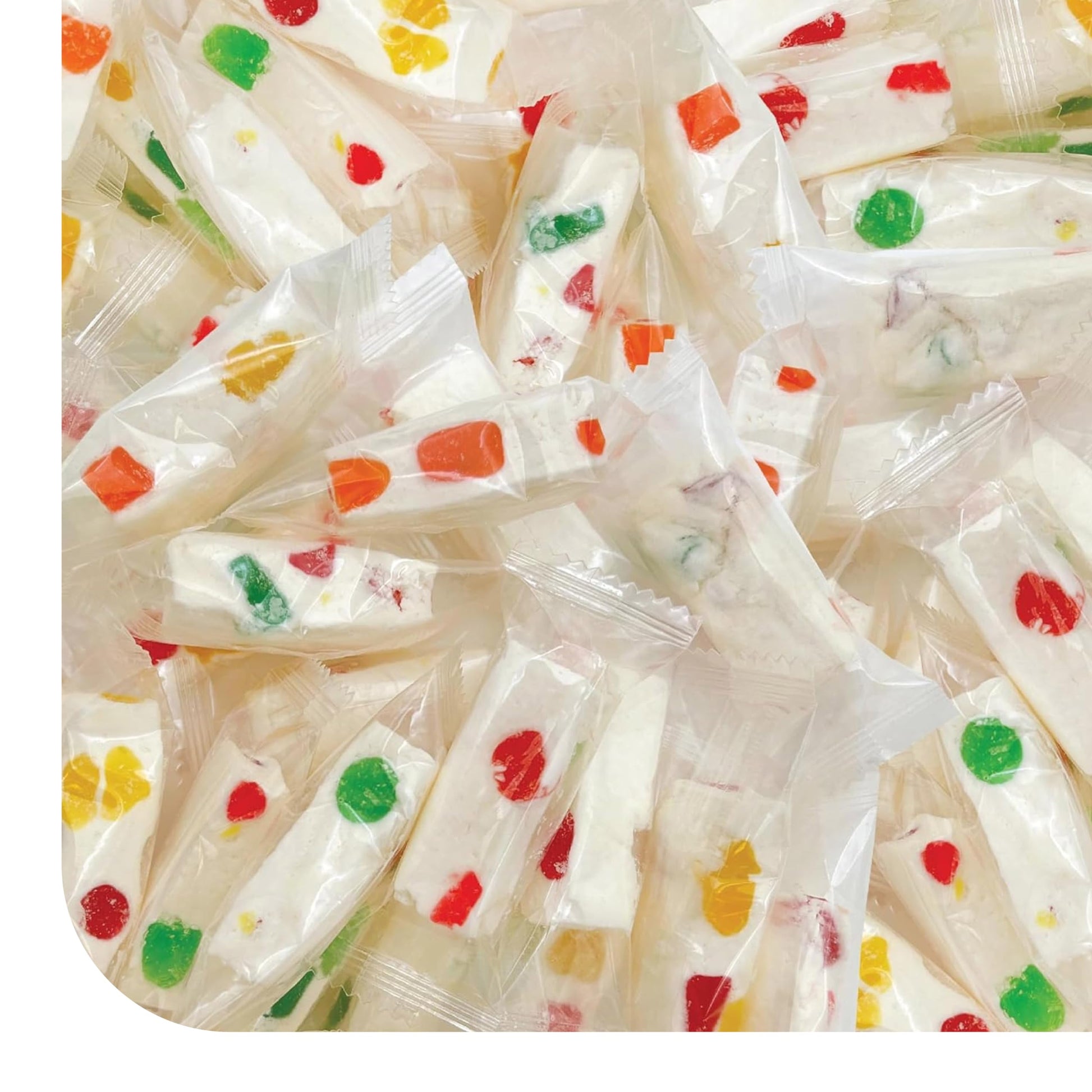 Jujube Nougat - 12 Ounce Pack - 35 Count - Nougat Candy with Fruit Jelly Pieces - Individually Wrapped Chewy Candy for Snacking,