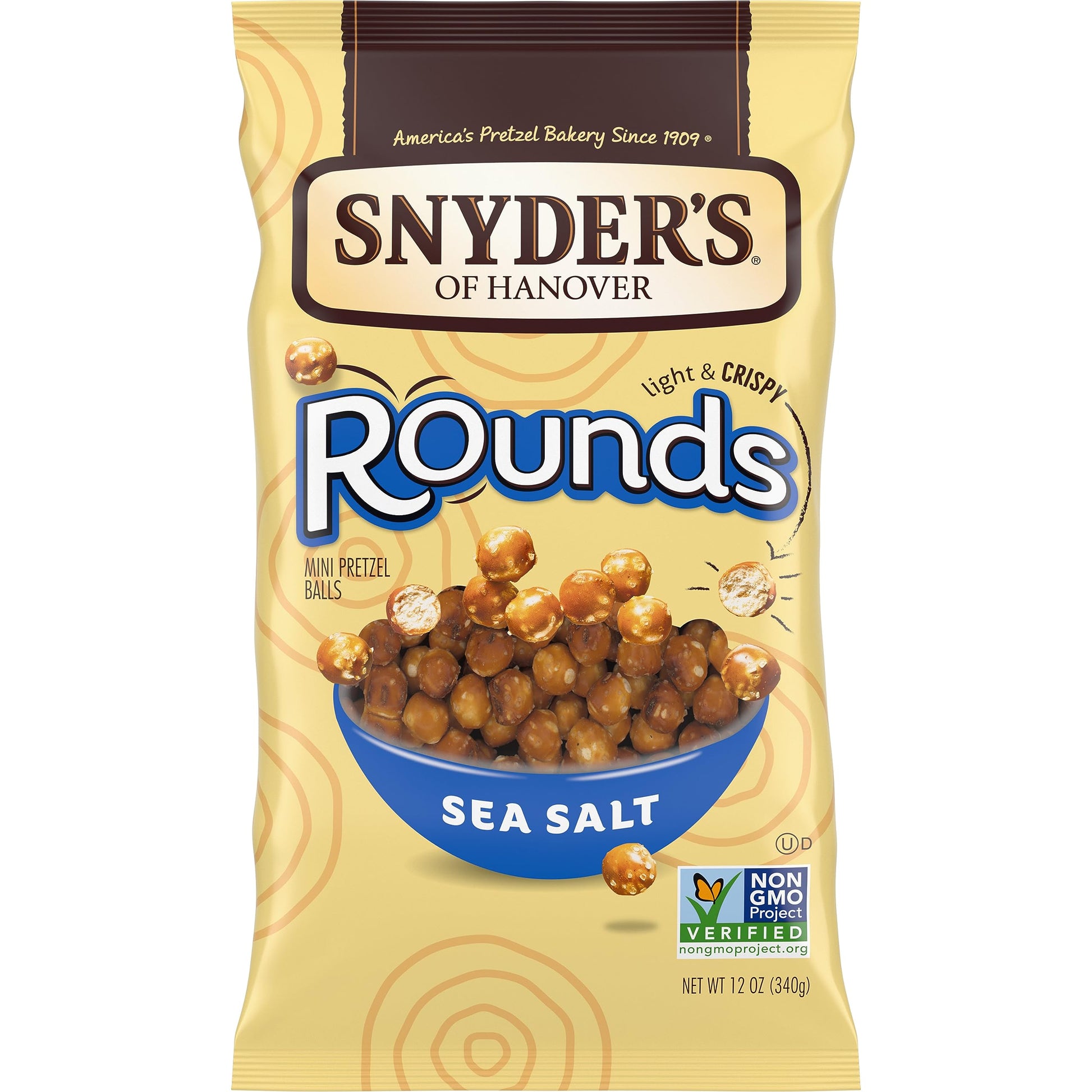 Snyder'S Of Hanover Pretzels, Rounds, Sea Salt, 12 Oz