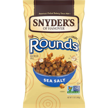Snyder'S Of Hanover Pretzels, Rounds, Sea Salt, 12 Oz