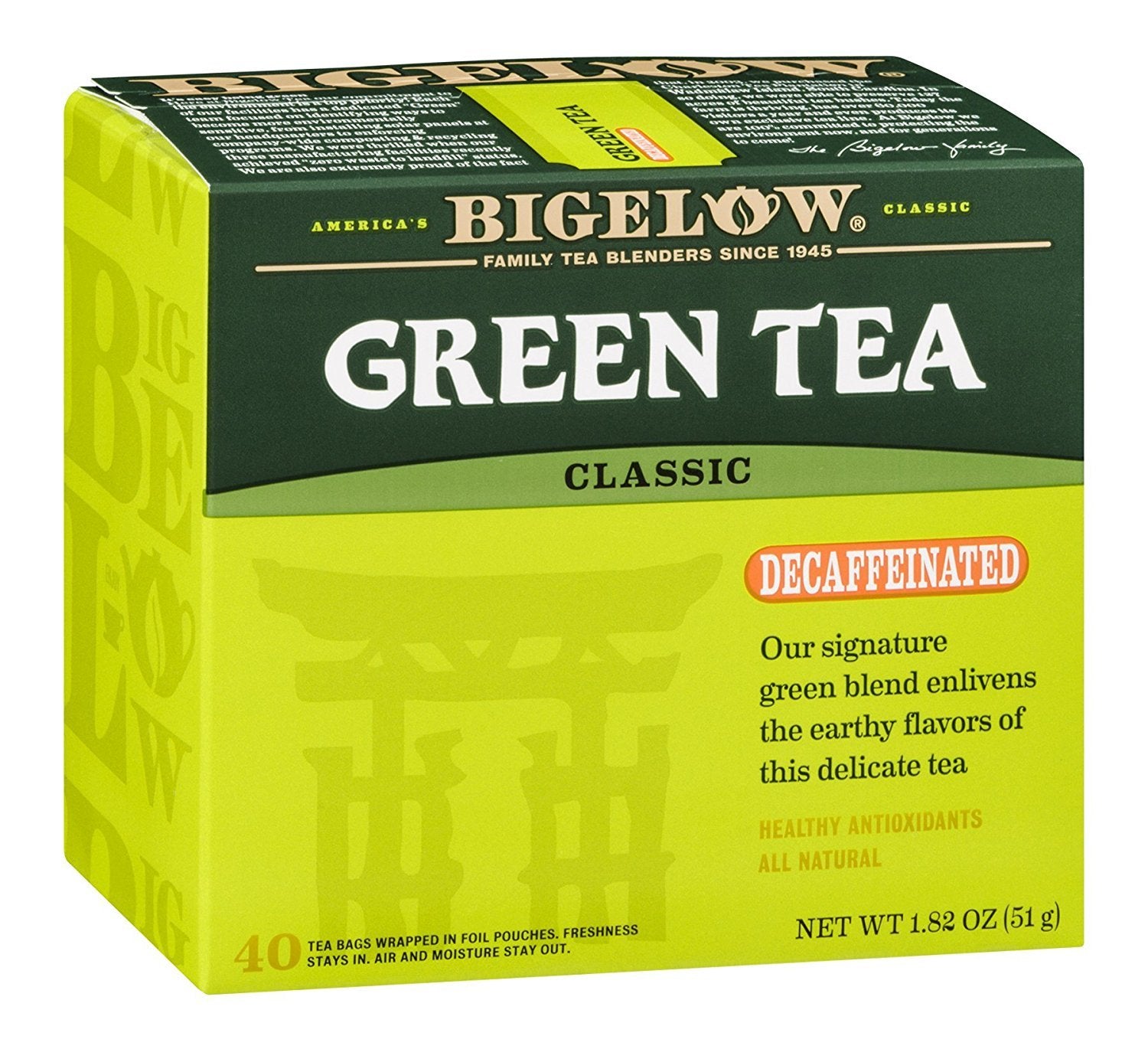 Bigelow Tea - Tea Decaf Green - Case Of 6 - 40 Bag