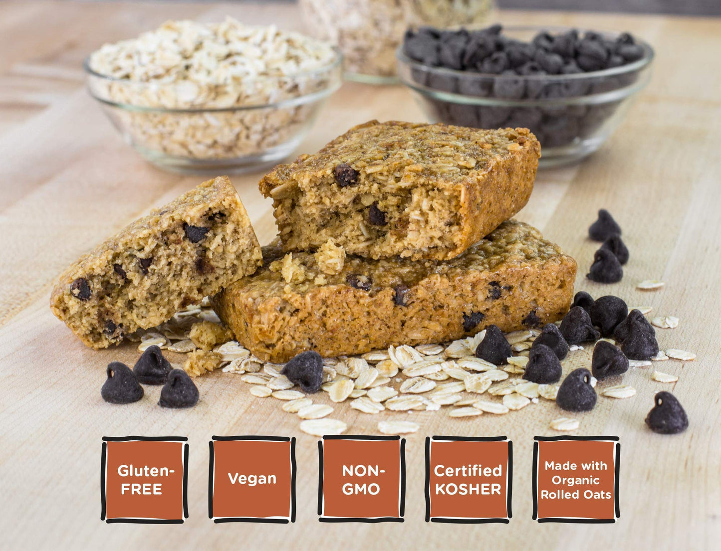 Bobos Chocolate Almond Gluten Free Oat Bar, Pack of 24