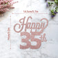 Lingteer Happy 35Th Birthday Cake Topper - Cheers To 35Th Birthday 35 Years Old Birthday Party Cake Decorations Sign.