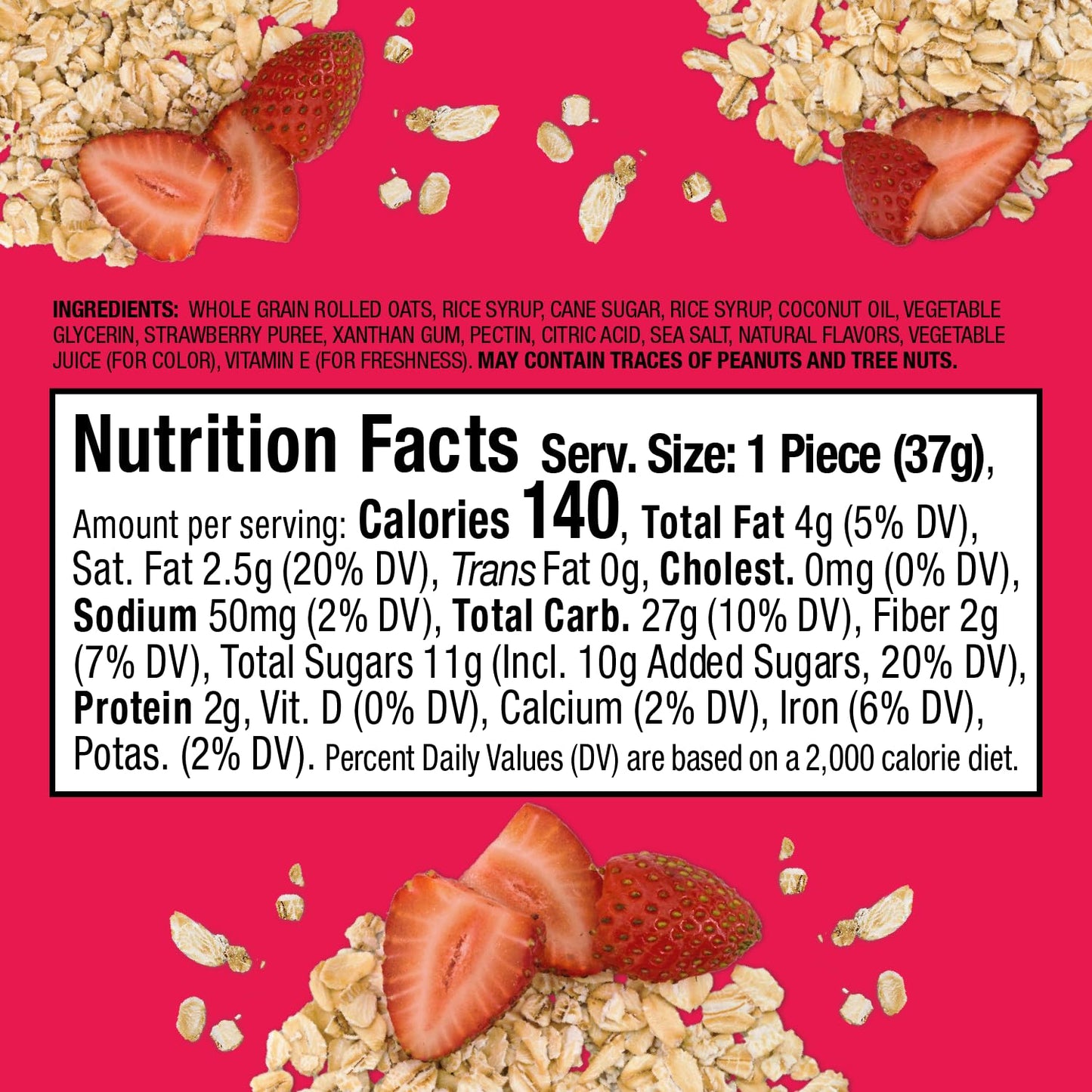Bobo'S Oat Stuff'D Bites (Strawberry, 30 Pack Box Of 1.3 Oz Bites) Gluten Free Whole Grain Rolled Oat Snack- Great Tasting Vegan