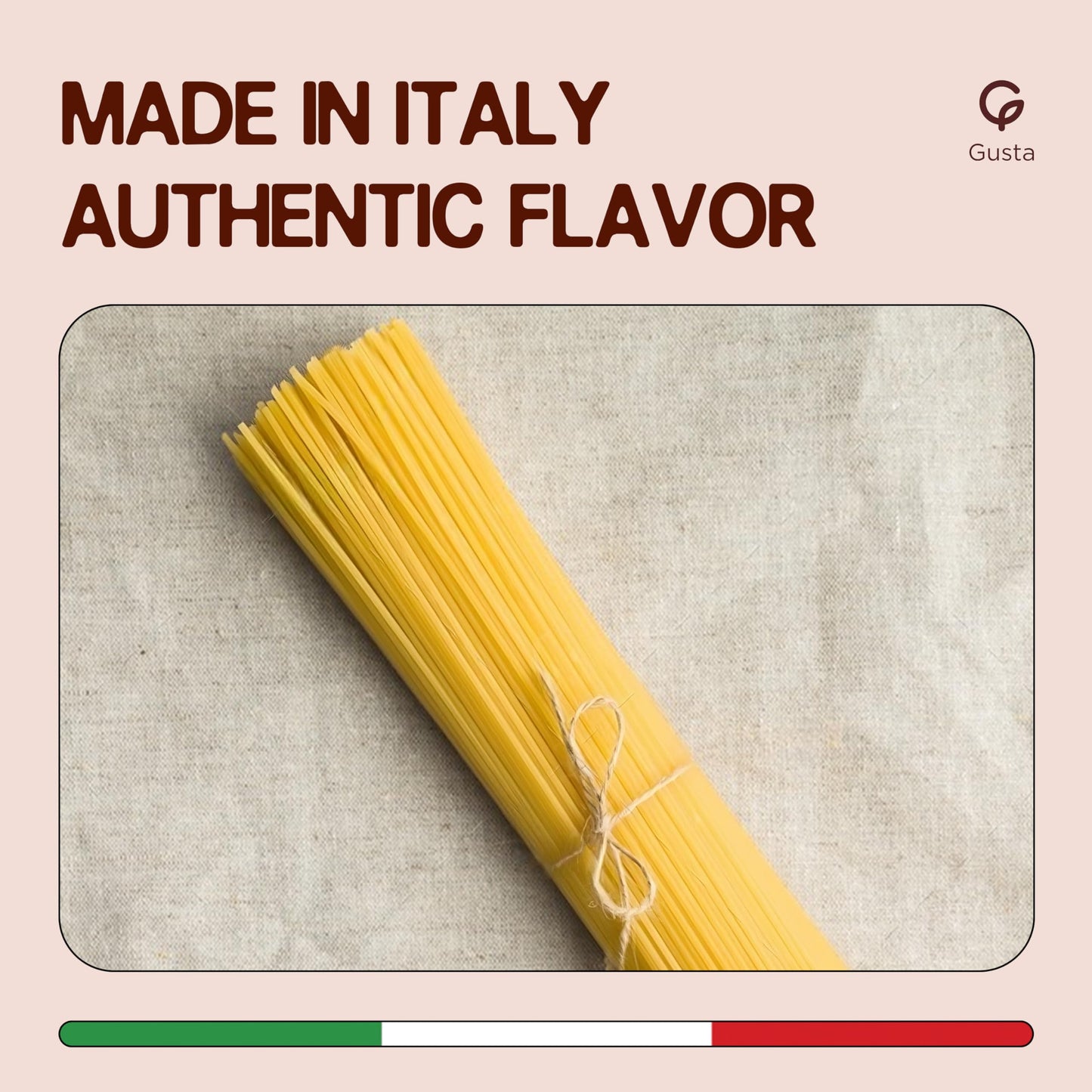 GUSTA Tomato Spaghetti Pasta Meal Kit - Gourmet Italian Food - Makes 5 Meals - Includes Recipe Booklet - Spaghetti Pomodoro