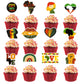 Gyufise 24Pcs Black History Month Cupcake Topper Sticks Party Supplies Happy Black History Party Dessert Cupcake Toppers Party F
