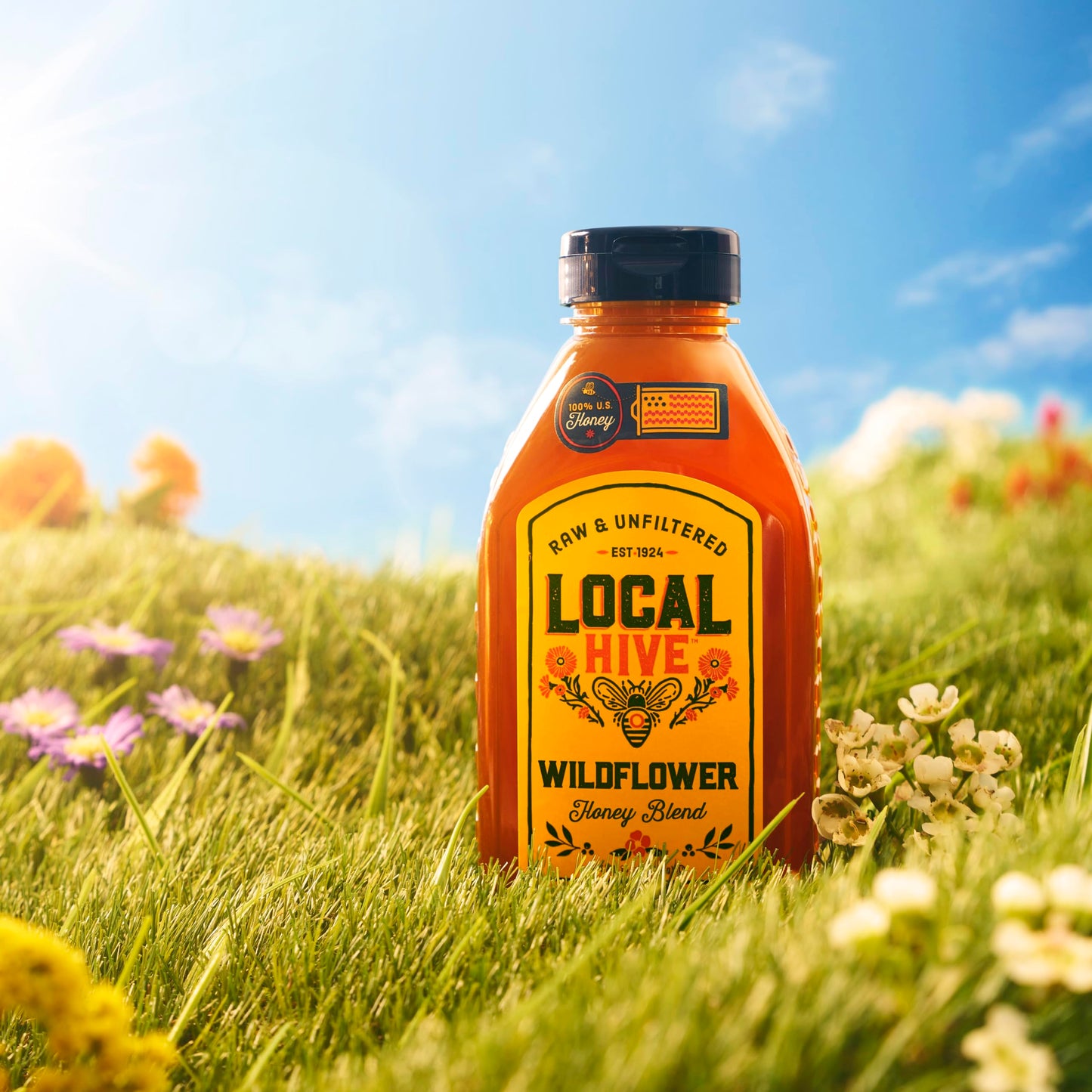 Local Hive Authentic Wildflower Raw & Unfiltered Honey 16Oz