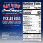 BAY VIEW BRAND Pickled Eggs, Garlic N Onion, Gluten Free, 0g Sugar, 6g Protein, 16oz