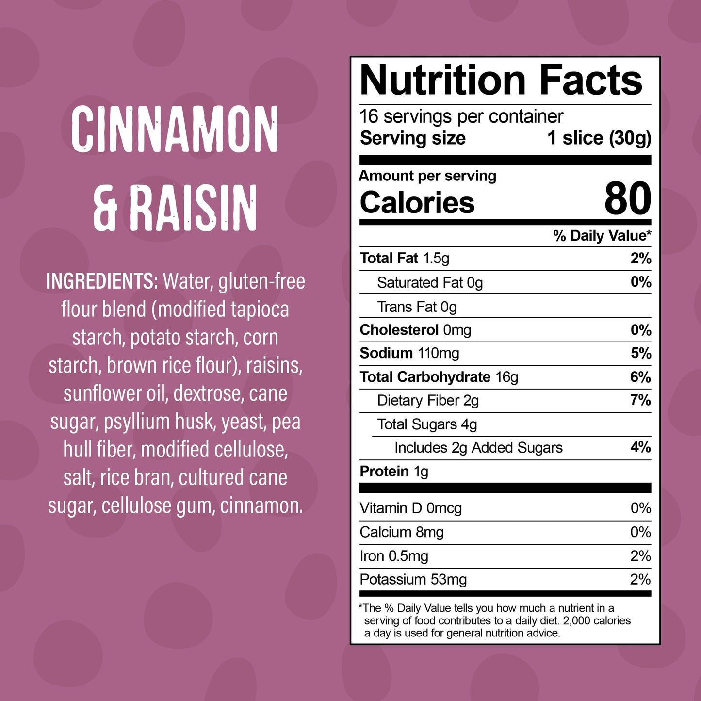 Little Northern Bakehouse Cinnamon & Raisin Gluten Free Bread, Non-GMO and Allergy-Friendly Sliced Bread (4 pack, 17 oz. each)