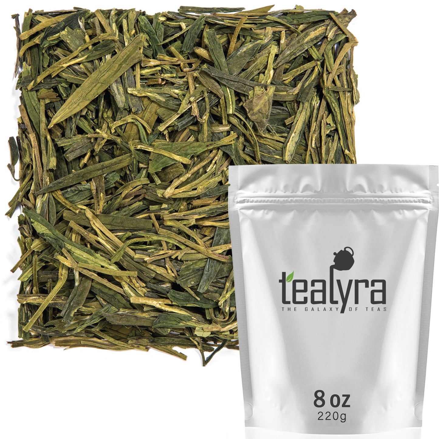 Tealyra Premium Dragon Well Green Tea - First Grade Loose Leaf - 8 Ounce