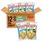 Sensible Portions Veggie Straws Multi-Pack, Sea Salt & Zesty Ranch, Kid Snacks, Veggie Snacks, 0.75 oz Bag (Pack of 12)