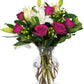 Benchmark Bouquets, Pink Elegance, Glass Vase Included, Gift Fresh Flowers For Birthday, Anniversary, Get Well, Sympathy, Congra