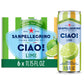 Sanpellegrino CIAO Lime Sparkling Water, Low-Calorie Italian Sparkling Water with Real Fruit Juices, 0g Added Sugar, 6-Pack