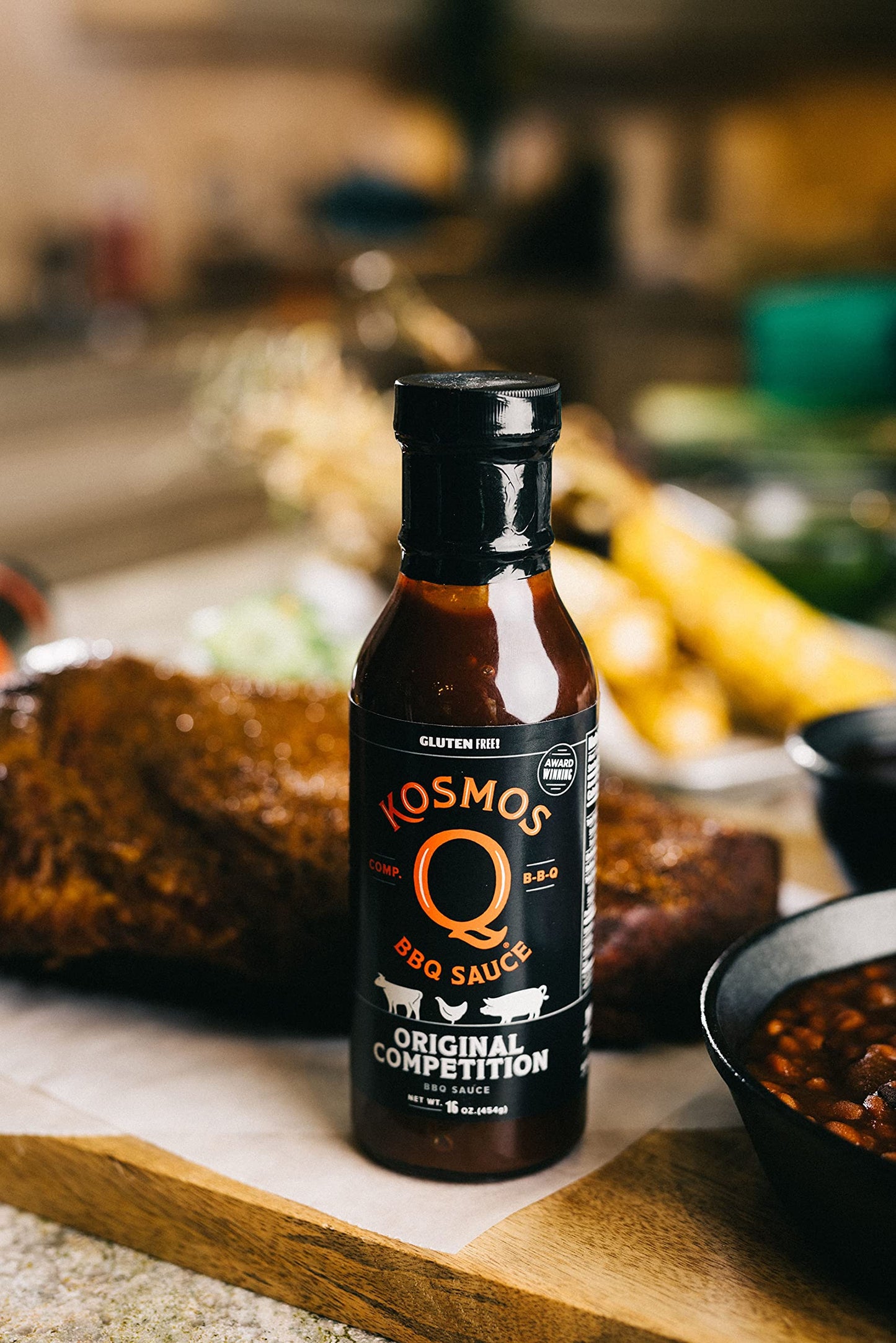 Kosmos Q Original Competition BBQ Sauce - 15.5 Oz Bottle for Award-Winning BBQ & Marinades - Thick Barbecue Sauce for Tender Mea