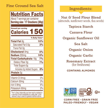 Simple Mills Almond Flour  Ers, Family Size, Fine Ground Sea Salt - Gluten Free, Vegan, Healthy Snacks, 7 Ounce (Pack Of 1)