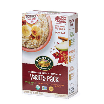 Nature s Path Organic Variety Pack Oatmeal, 11.3 oz (Pack of 6), Gluten Free, Non-GMO