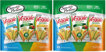 Sensible Portions Garden Veggie Straws 18ct Polybag Variety Pack (Pack of 2)