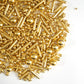 Joyvitas Edible Gold Pearl Star Rods Sprinkles, 150g Dessert Sprinkles for Cake Decorating, Wedding, Christmas, Baking Supplies