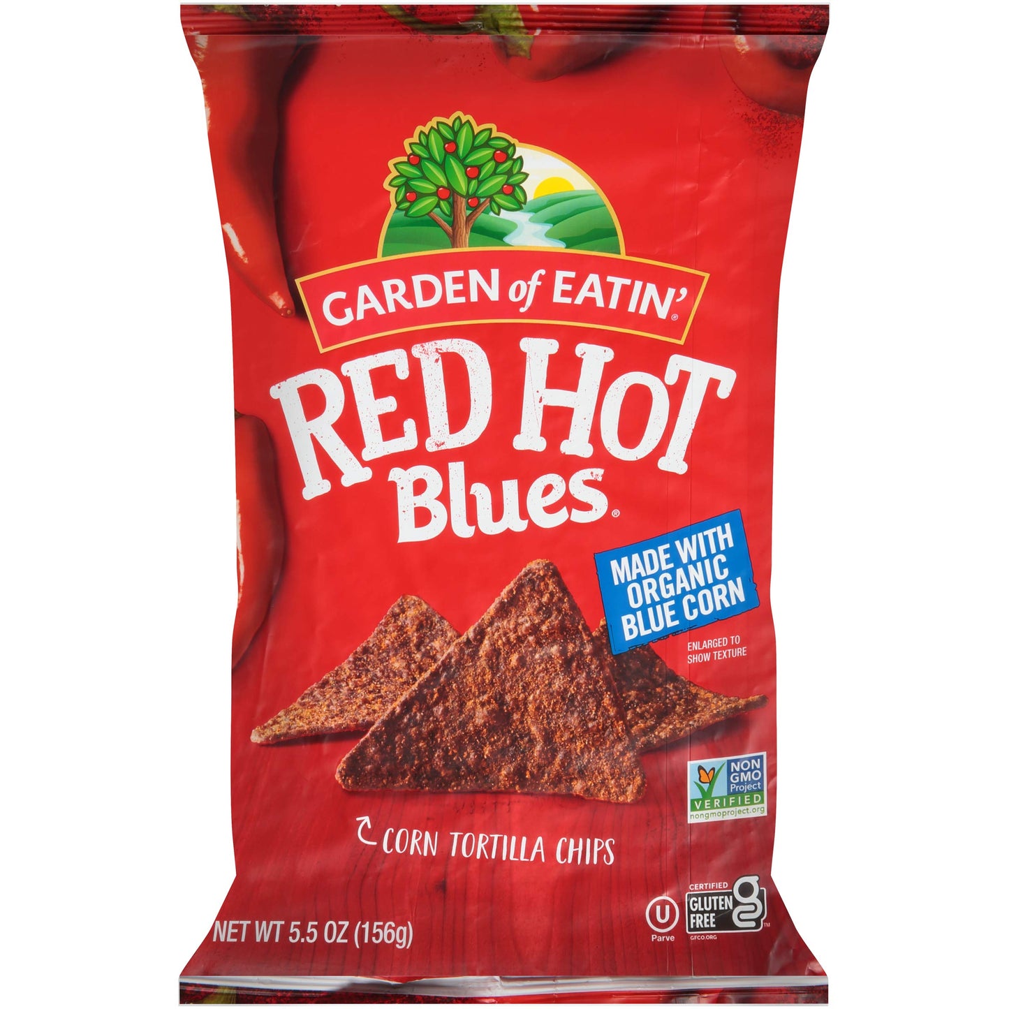 Garden of Eatin  Tortilla Chips , Red Hot Blues, 5.5 oz (Pack of 12)