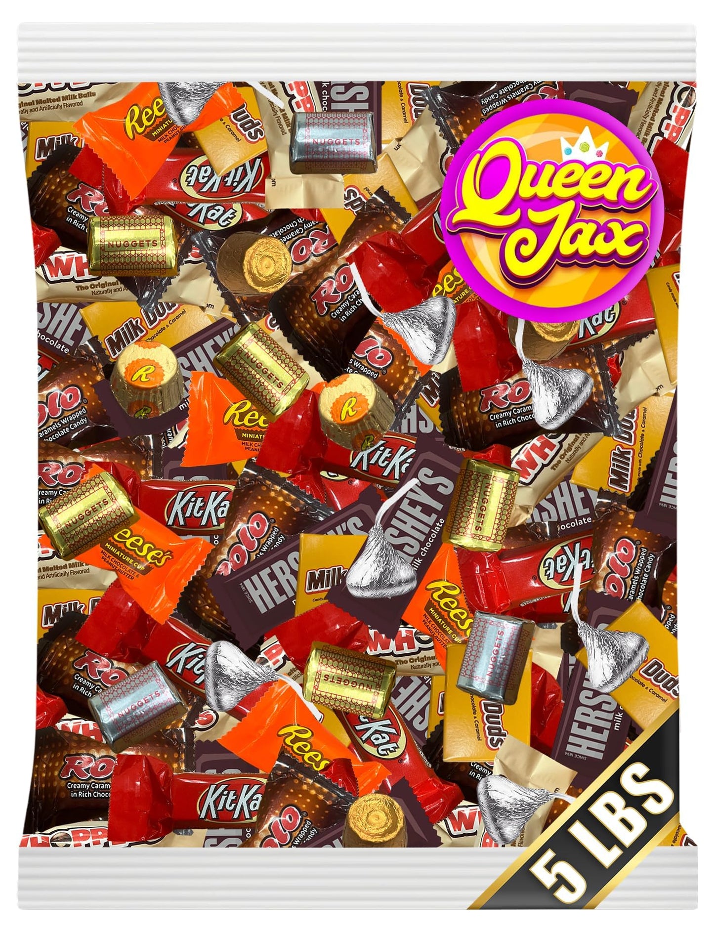 Assorted Chocolate Candy Variety Pack - 5 Lb Bulk Candies Chocolate Mix - Bulk Mini Chocolates Candy Bars Individually Wrapped C