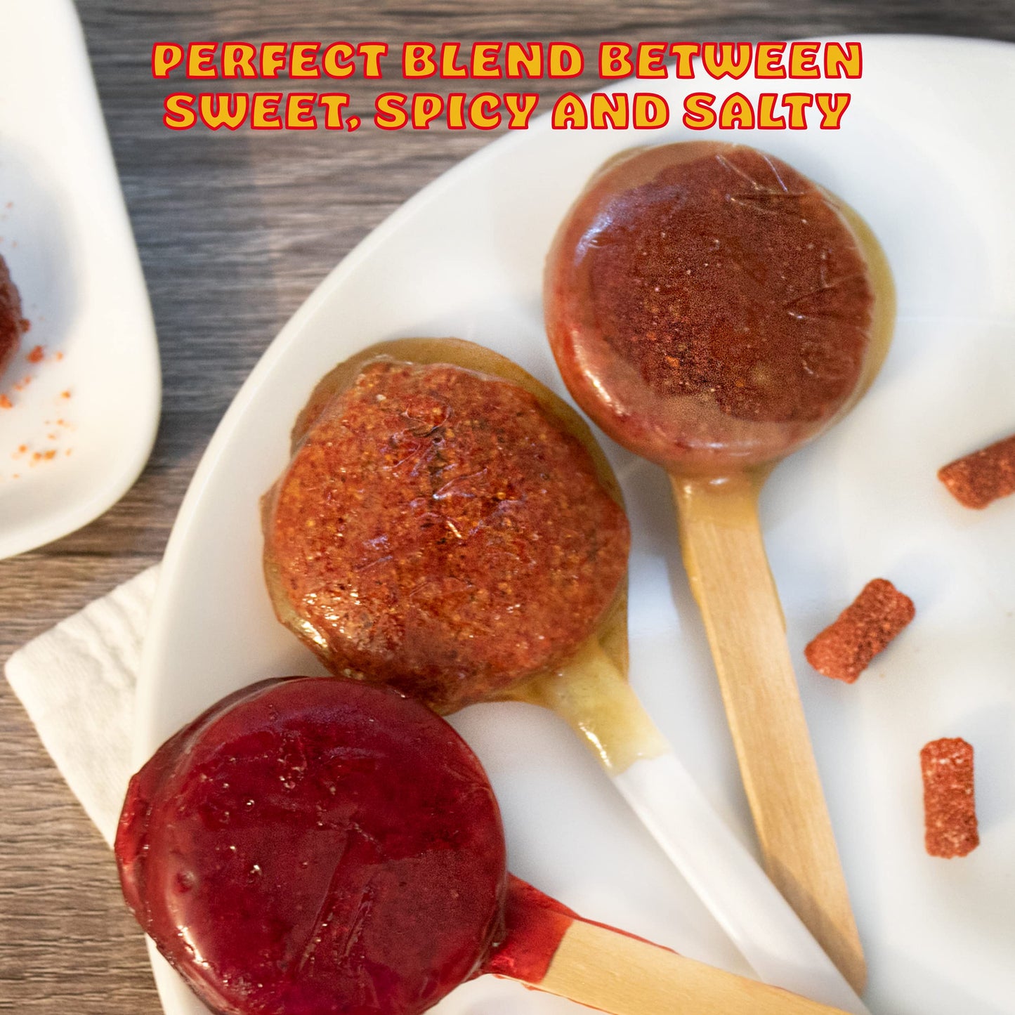 Zumba Rica Chilito Chili Powder Lollipop 12pcs - Lollipops with Chili Powder Cover with Caramel - Mexican Lollipop - Chili Powde