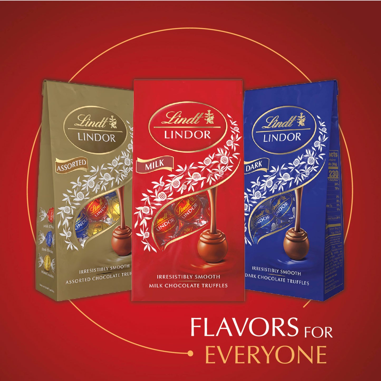 Lindt LINDOR Milk Chocolate Truffles Gift Box, 8.4 oz, Pack of 1