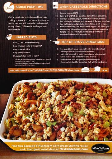 Mrs. Cubbison'S Corn Bread Stuffing (12 Ounce (Pack Of 4))