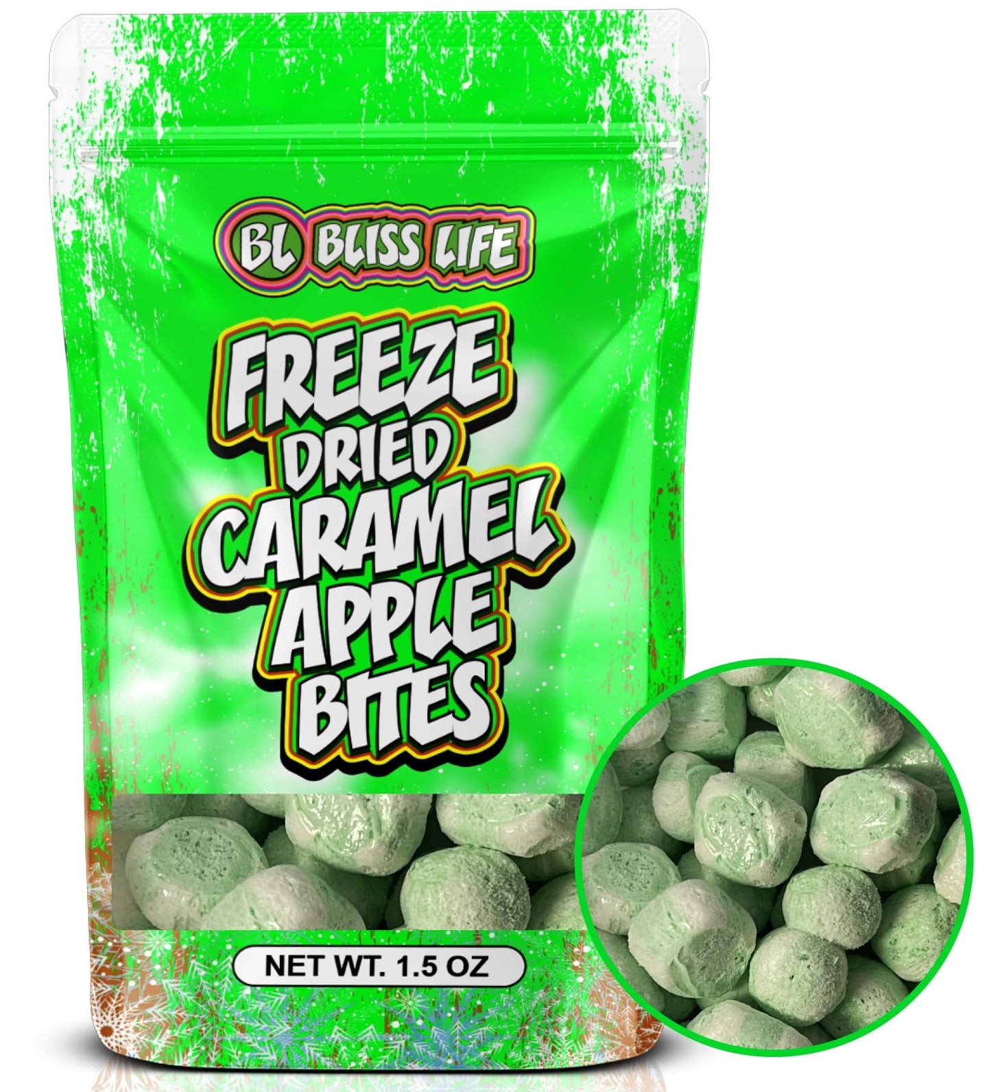 Caramel Apple Bites Freeze Dried Fruit Candy from TikTok, ASMR Crunchy Candy, Sweet and Sour Kids Snacks, Unique Novelty Snack f