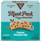 Munk Pack Chewy Almond Bar, Coconut Chocolate Chip, 1g Sugar, 4g Protein, Low Carb, Gluten Free, 24 Count