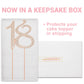 Crystal Creations 18 Cake Topper - Premium Rose Gold Metal Decoration, Sparkly Rhinestone, 1 Count