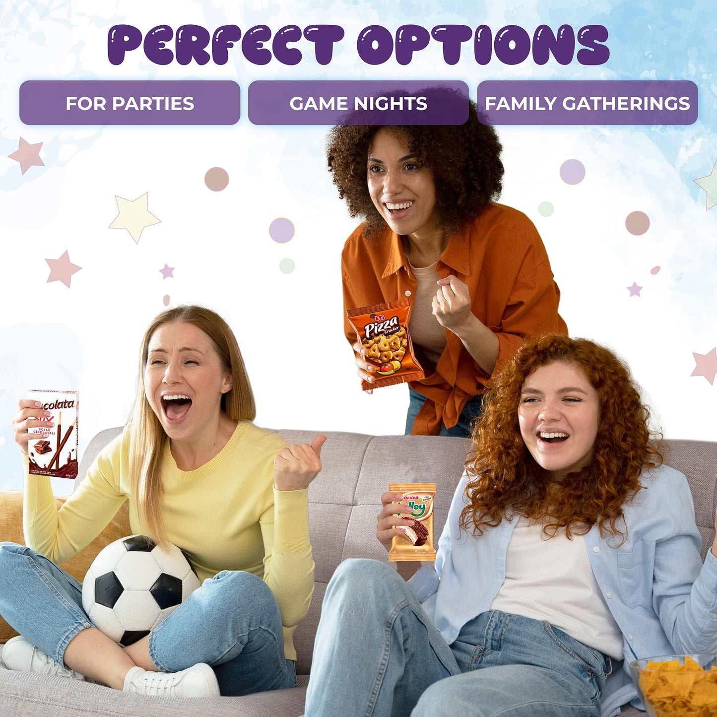 SnackRush International Snack Box | 34+ Unique Snacks | Mega Size | White/Multicolor