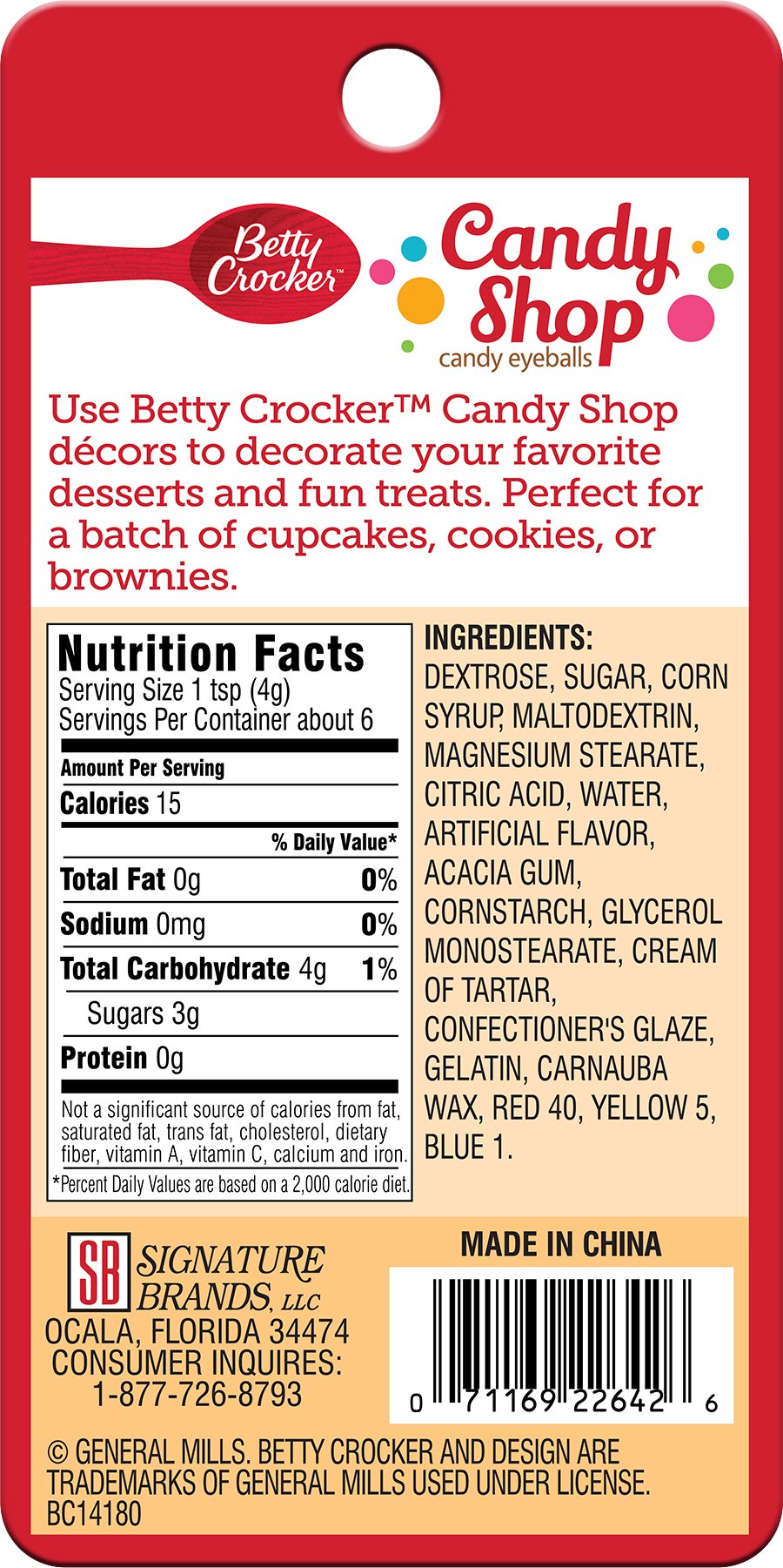 Betty Crocker Candy Shop, Eyeballs, 0.88 Oz