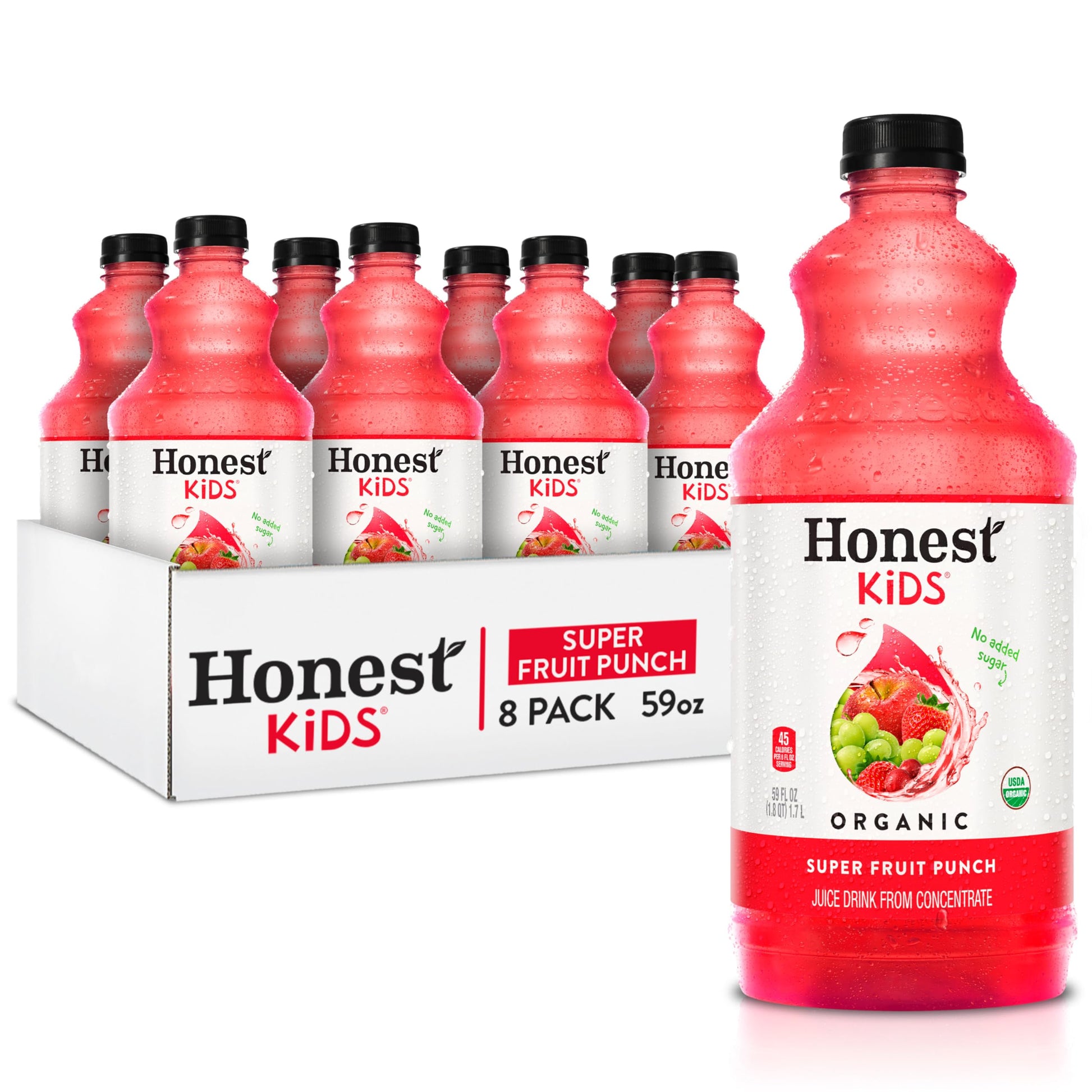 Honest Kids Super Fruit Punch, 59 Ounce (Pack of 8) (Packaging May Vary)