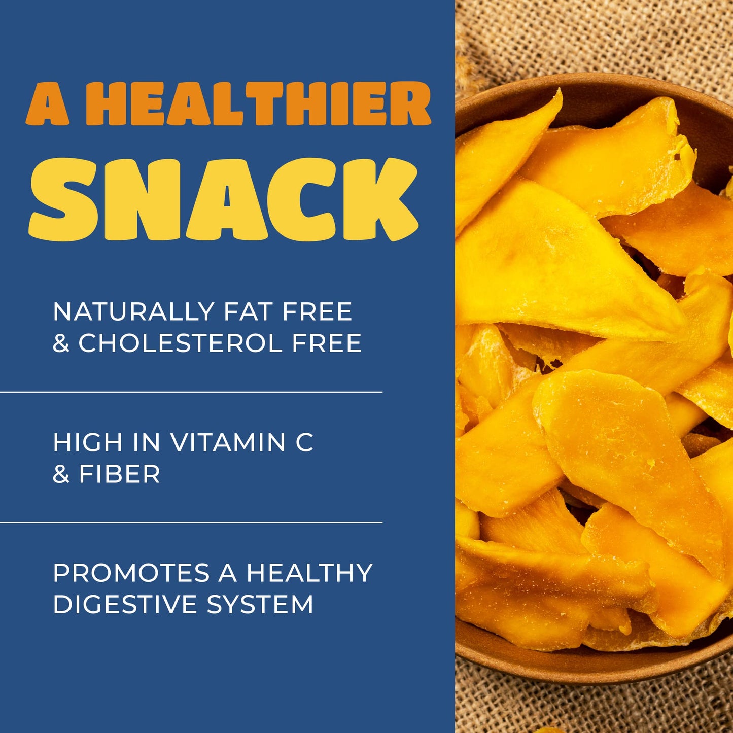 Dried Mango Slices - Delicious Texture Soft & Juicy Low Sugar Added Dried Mango - Naturally Ripened Mangos -Gluten Free Dry Mang