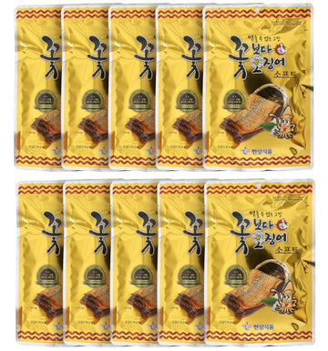 Korea Seasoned Dried Squid Snack ?????? (Soft 15g x 10)