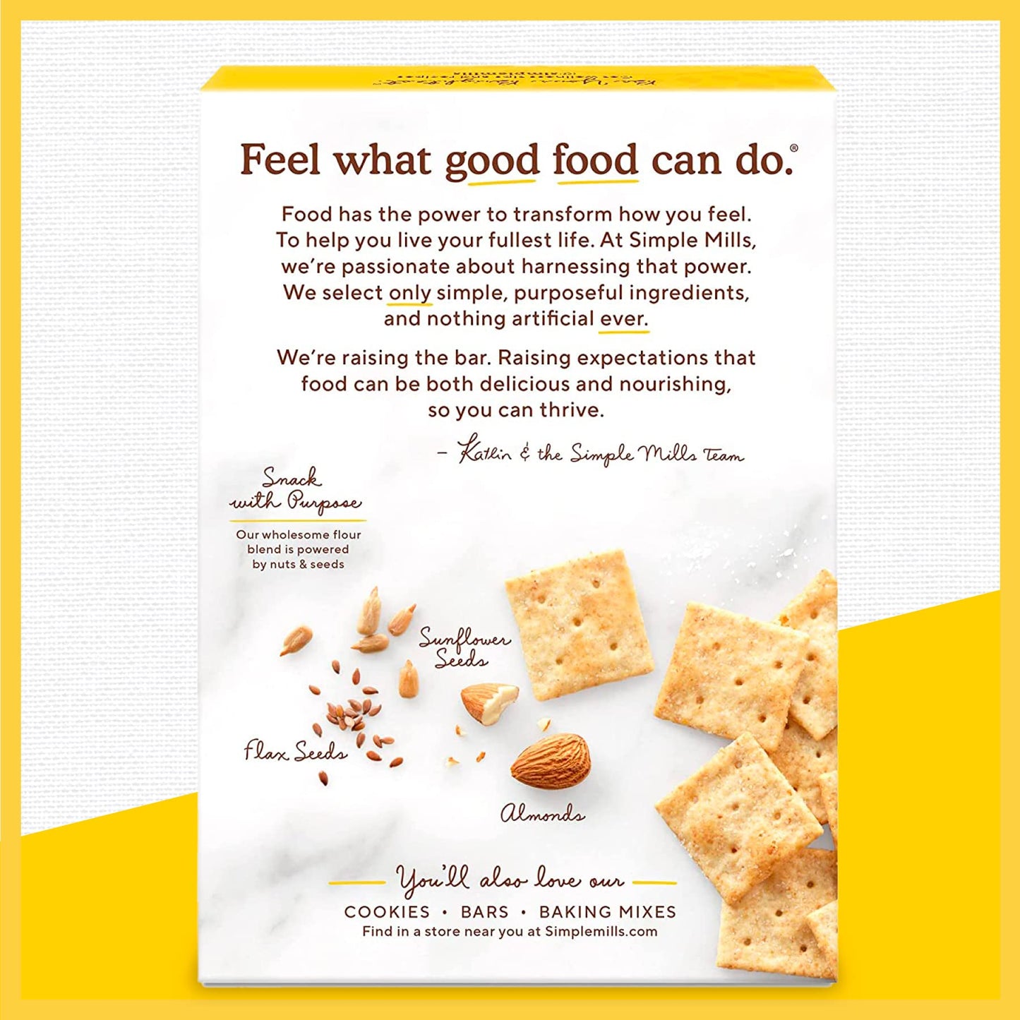 Simple Mills Almond Flour Crackers, Fine Ground Sea Salt - Gluten Free, Vegan, Healthy Snacks, 425 Ounce (Pack Of 1)
