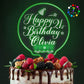 EDSG Personalized LED Birthday Cake Topper, Acrylic Decoration, Design 1