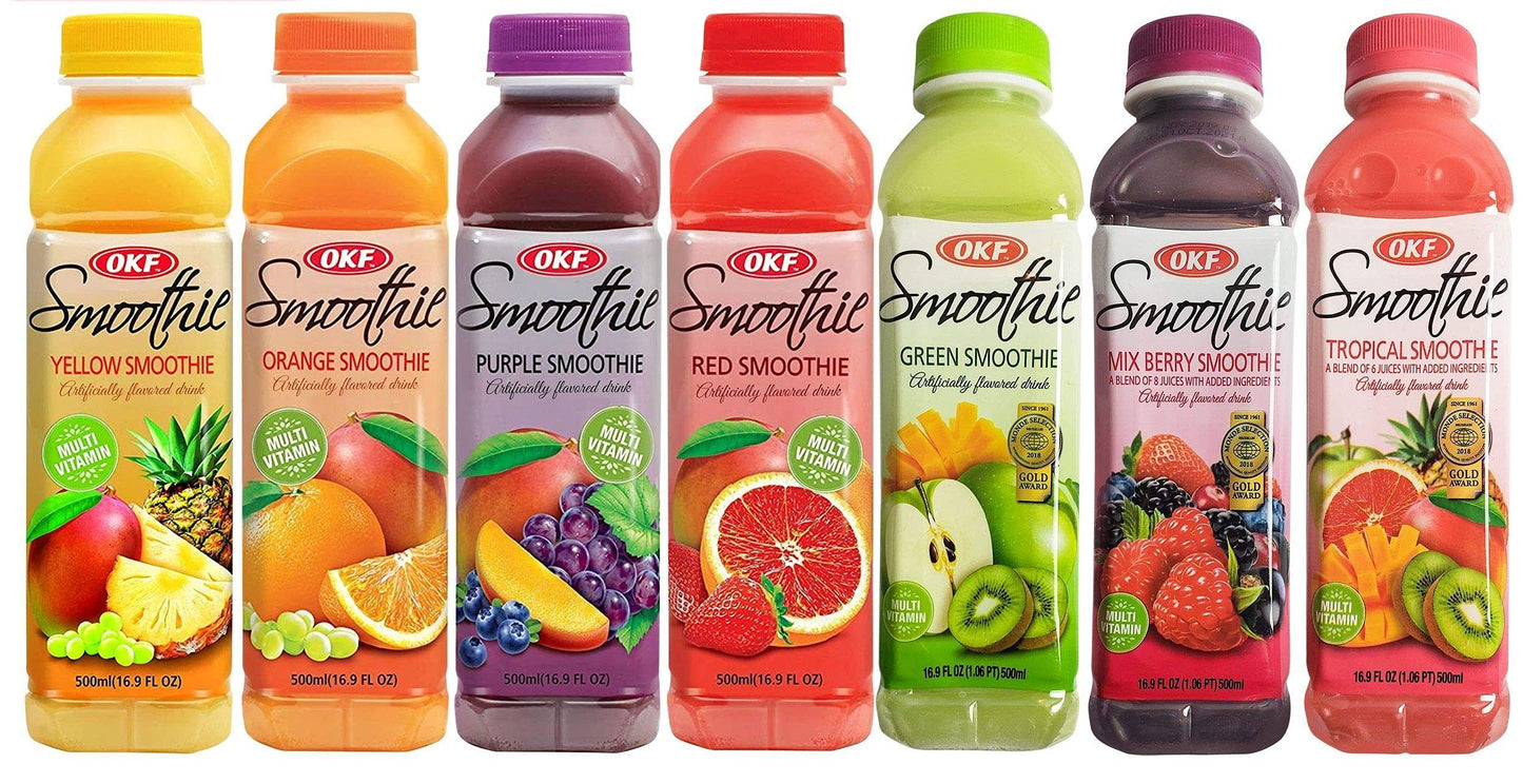 OKF Smoothie Multi Vitamin Drink Variety Pack, 20 Count, 16.9 Fluid Ounce, 7 Flavors